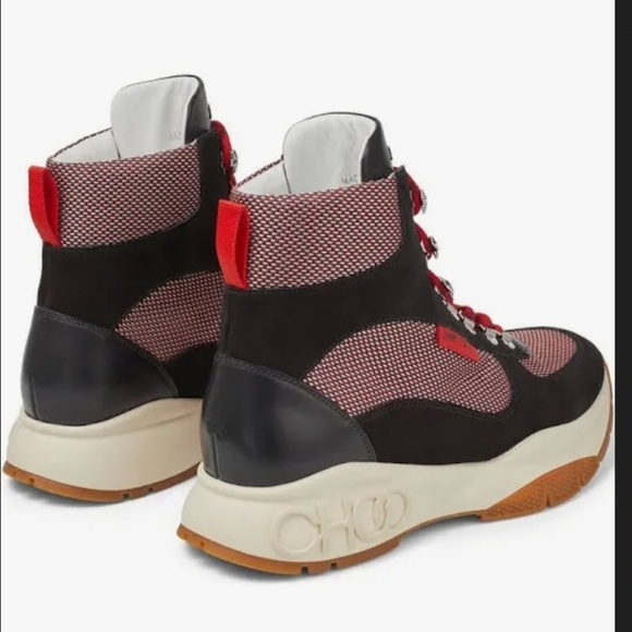 Jimmy Choo Inca / M Men’s Size 44 wash red mix Sneaker boot - Picture 2 of 4